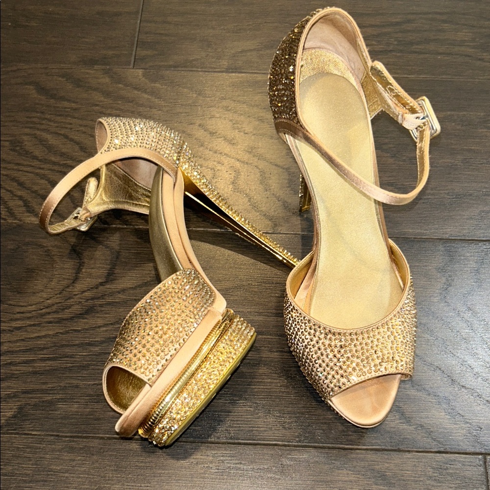 Elegant Gold Stiletto Heels